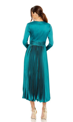 open lace back dress Mac Duggal 27148 Short Wedding Guest Dress– PromGirl