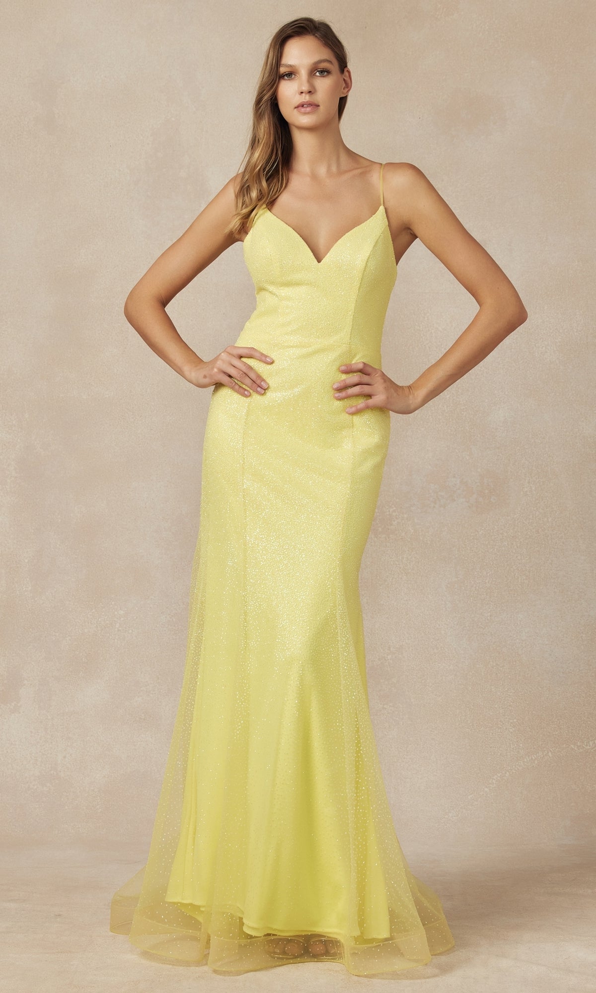 Princess-Cut Long Glitter Mermaid Prom Dress 271
