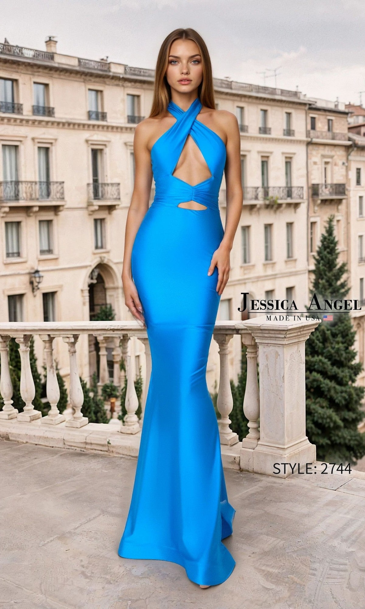 halter cut out prom dress Strappy Open-Back Long with Outs Serpent / Large very short dresses for party