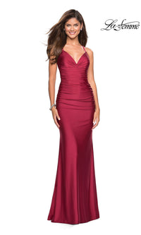 La Femme Cowl-Neck Long Prom Dress 27501