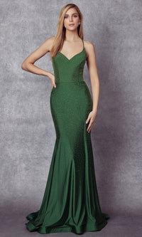 Stone-Embellished Long Formal Prom Dress 276