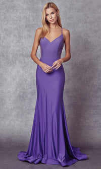 Stone-Embellished Long Formal Prom Dress 276