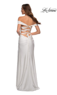 La Femme Strappy-Back Tight Long Prom Dress 28506