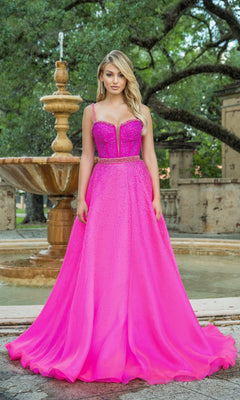Ava Presley 28581 Long Formal Dress Turquoise / 14