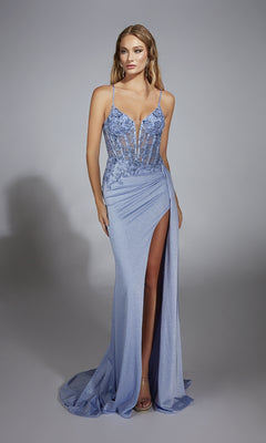 Aerie Couture 285 Long Prom Dress Blue Iris / 8 Aerie Couture 285 Long Prom Dress Blue Iris / 8