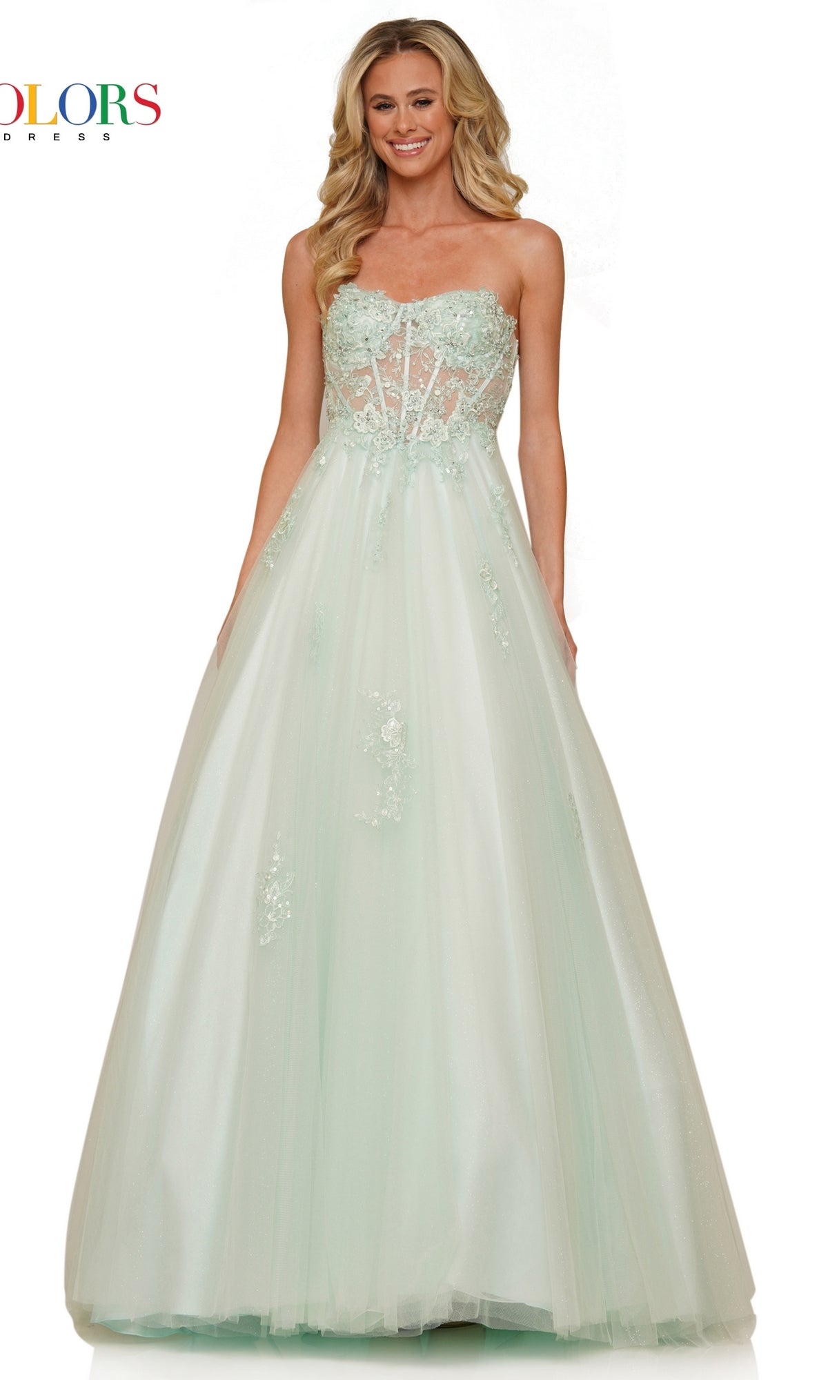 Strapless Sweetheart Long Prom Ball Gown 2898
