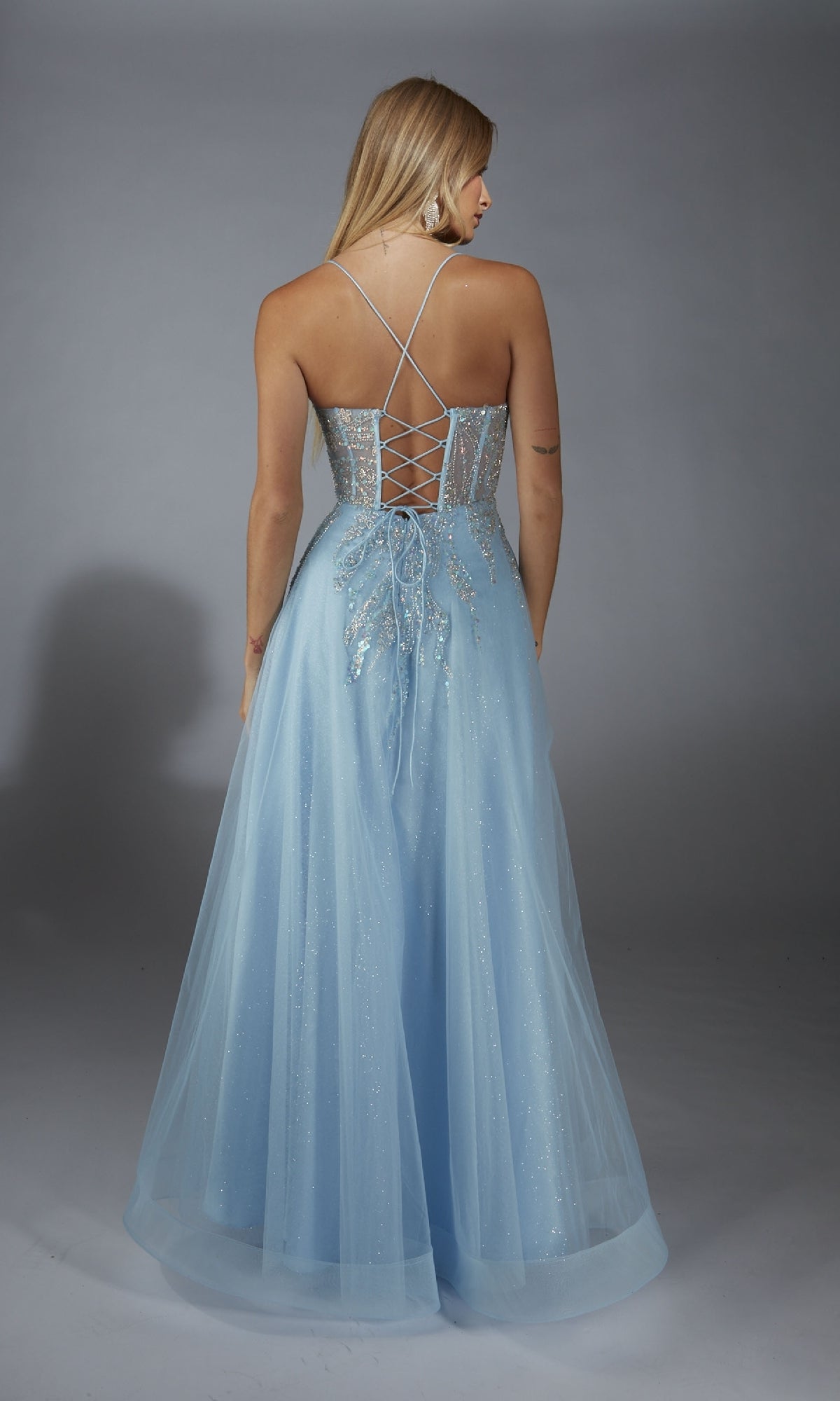 aerie light blue dress A-Line Prom Dress: Couture 292 Light Blue / 000 Midi dress