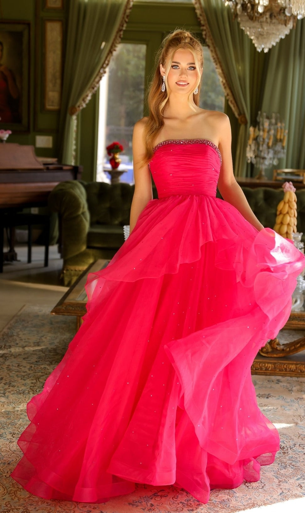 Strapless Long Prom Ball Gown: Ava Presley 29524