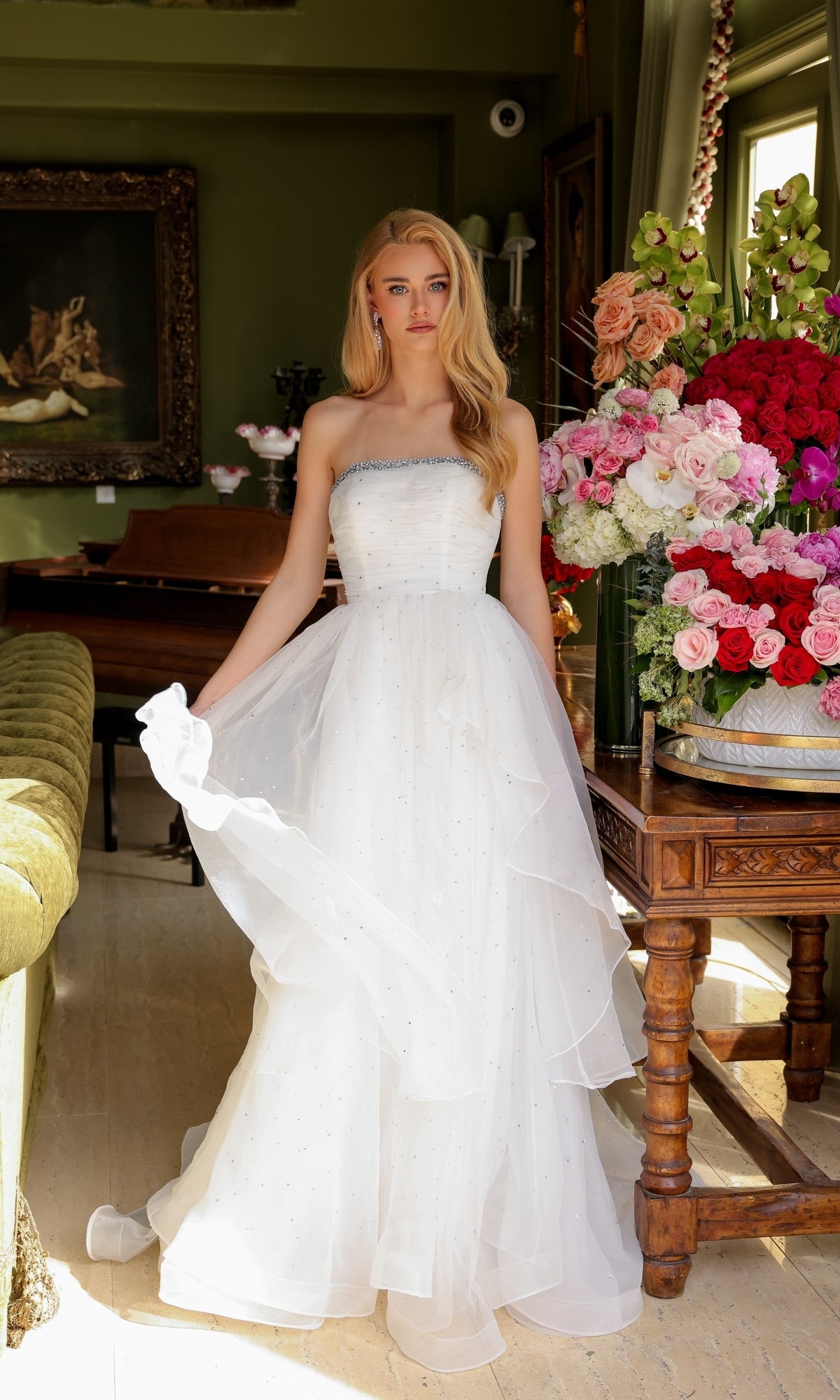 Strapless Long Prom Ball Gown: Ava Presley 29524