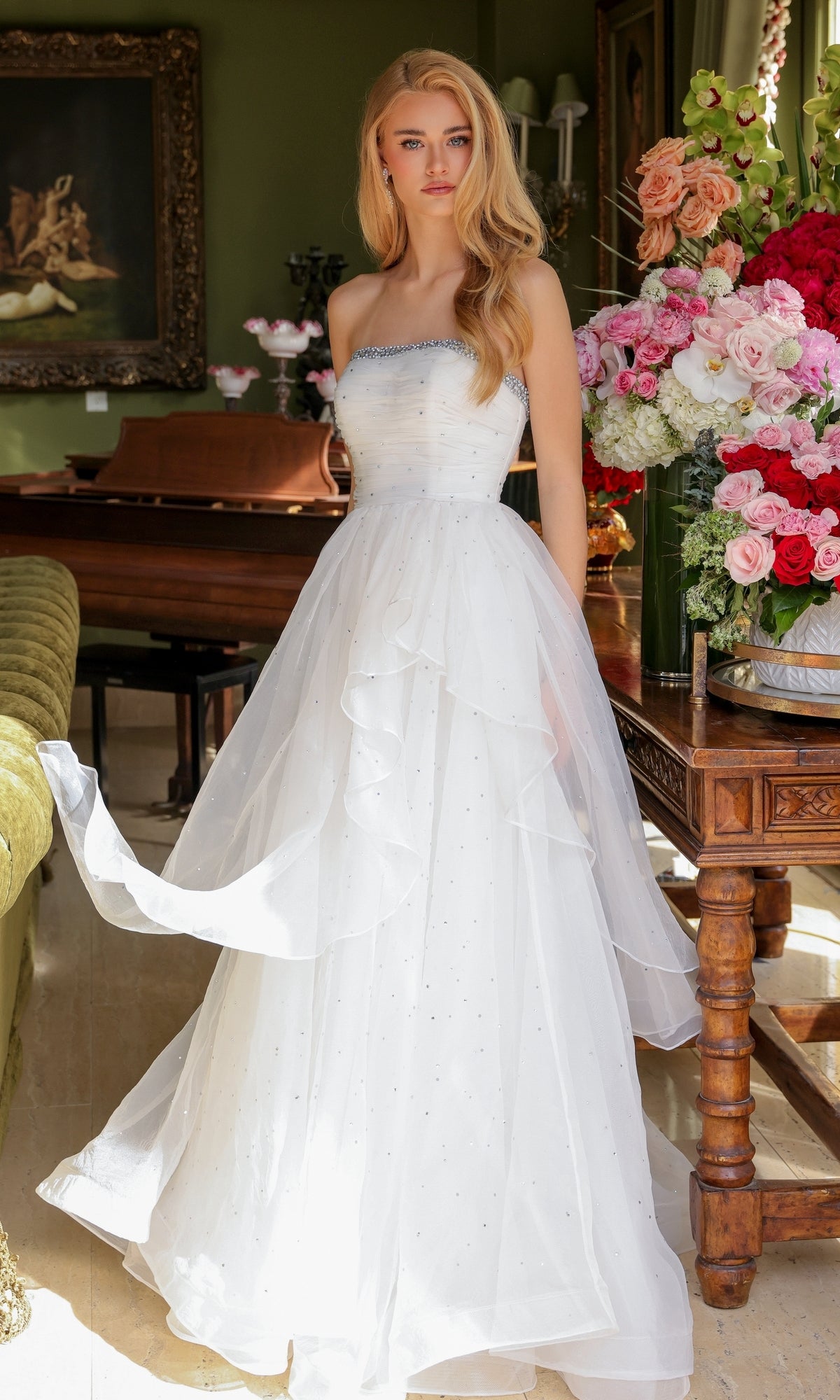 Strapless Long Prom Ball Gown: Ava Presley 29524