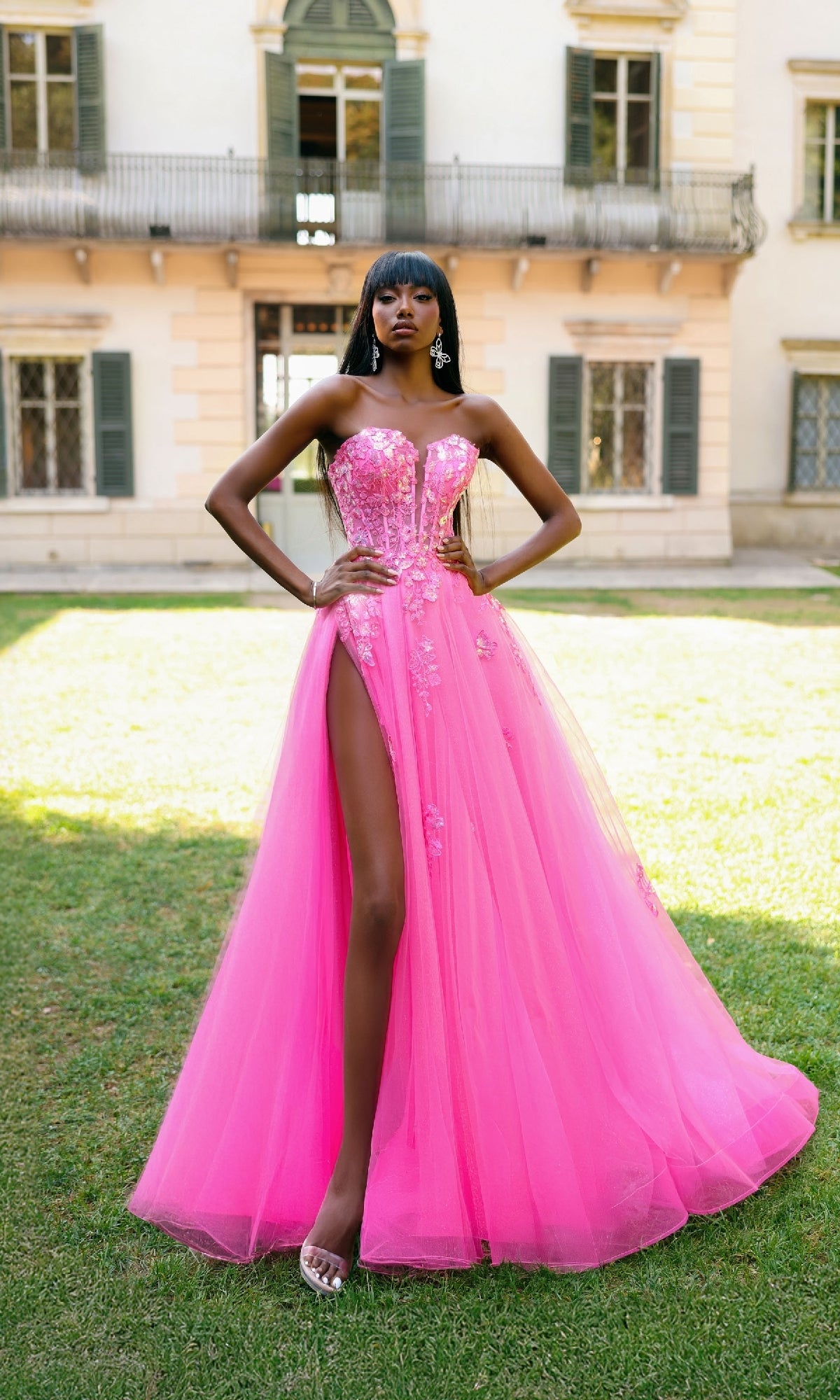 Glitter Tulle Prom Ball Gown: Aerie Couture 298