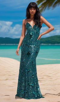 PromGirl Long Backless Prom Dress with Sequins