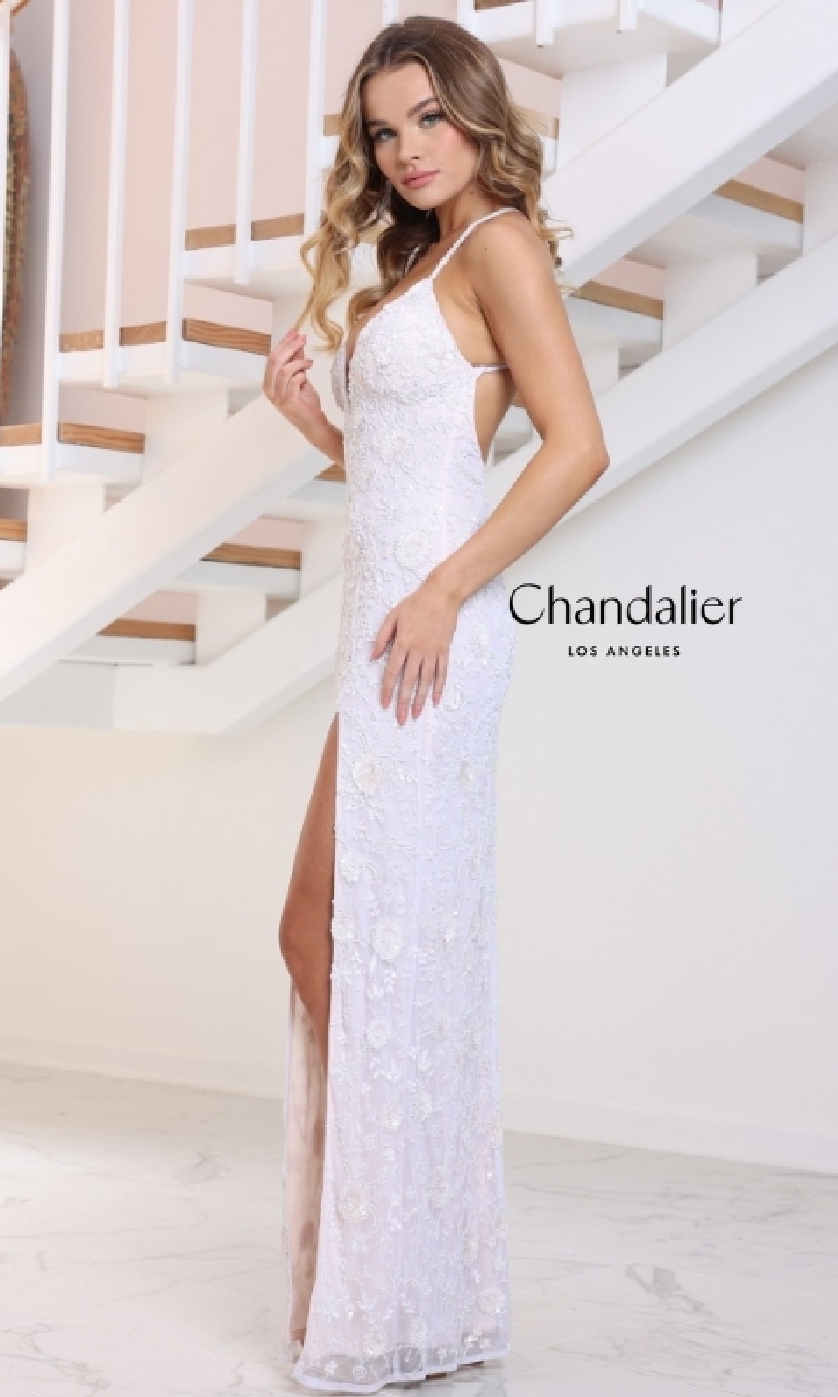 strapless open back dress Chandalier 30131 Long Prom Dress– PromGirl