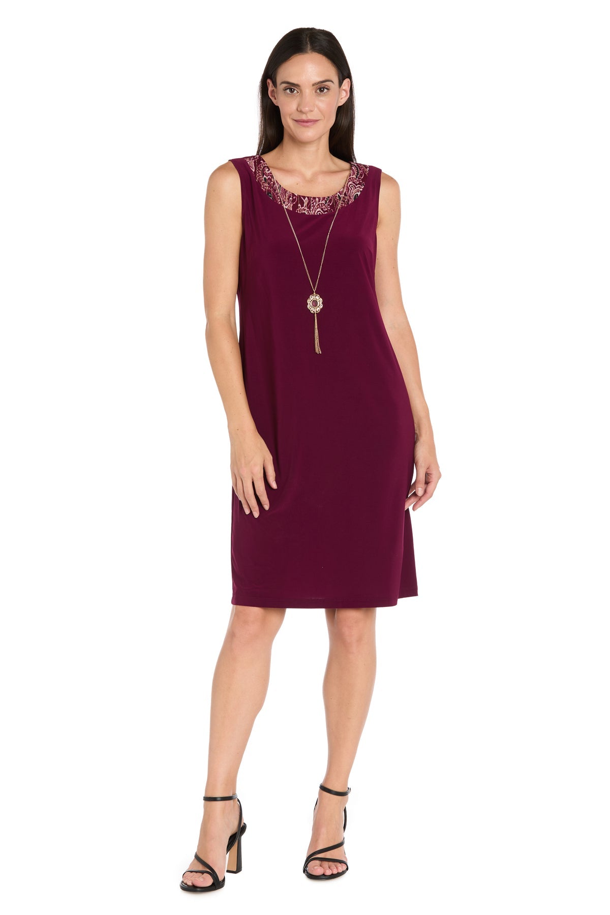 Petite Short Wine Party Dress: R&M Richards 3029P