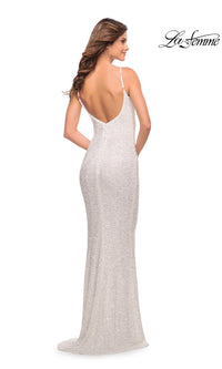 Open-Back La Femme Long Sequin Prom Dress 30707