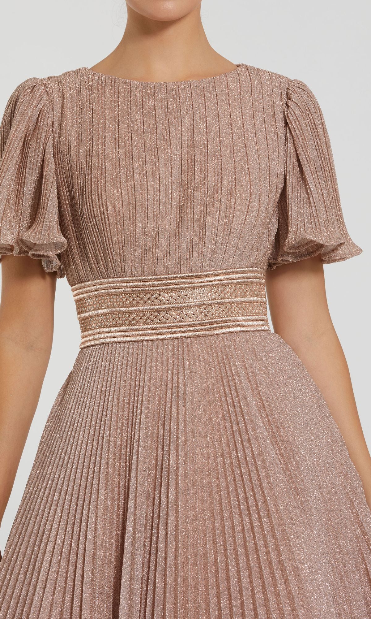 sachin and babi light blue dress Buy Globus Women Rose Gold Wrap Neck Bishop Sleeves Sequinned Mini Bodycon  Party Dress Online main image 1