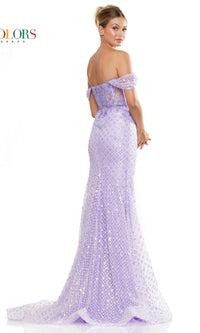 Off-Shoulder Colors Dress 3105 Long Prom Gown