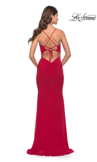 Tight La Femme Strappy-Back Long Prom Dress 31114