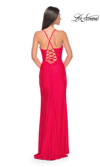 La Femme Corset-Back Long Prom Dress 31131