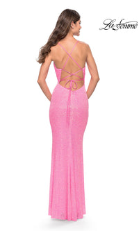 La Femme Bright Long Sequin Prom Dress 31137