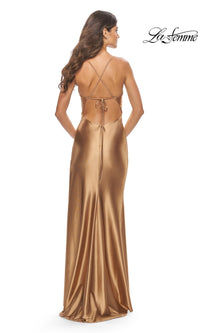 La Femme Metallic Jersey Prom Dress 31208