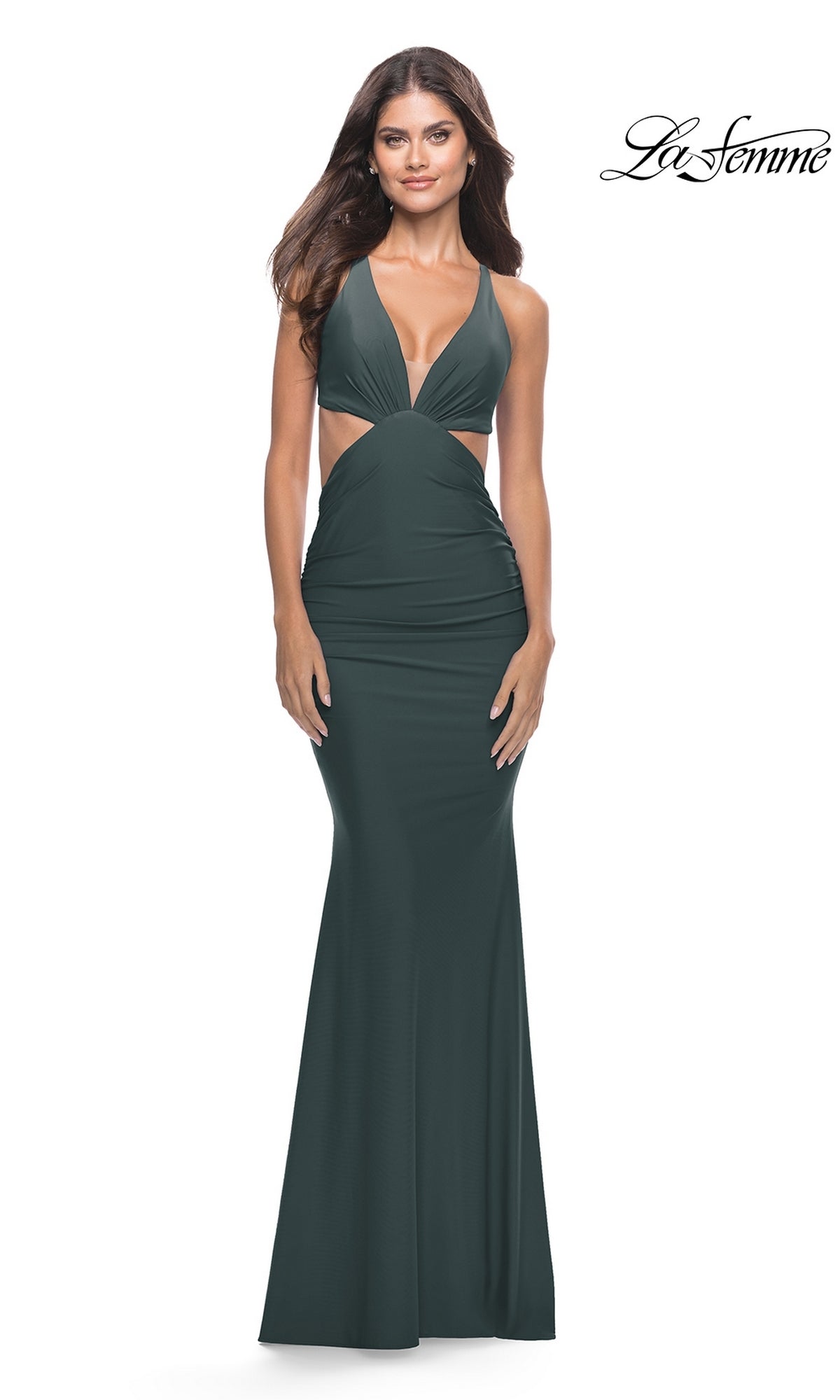 La Femme 31228 Prom Dress - Dark Emerald