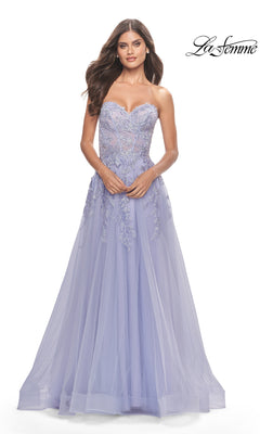 Strapless Sweetheart Long Prom Dress with A-Line Skirt– PromGirl