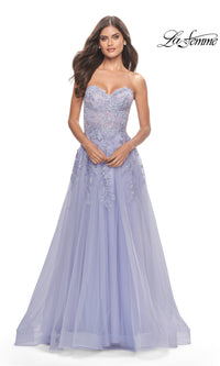 La Femme Strapless Sweetheart Long Prom Dress31363