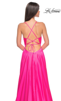 La Femme Twist-Front Long A-Line Prom Dress 31412