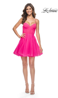 Hot Pink Short La Femme Homecoming Dress 31468