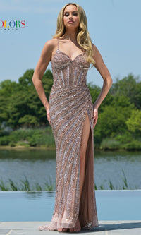Sequin Formal Evening Gown 3150 by Colors Dress