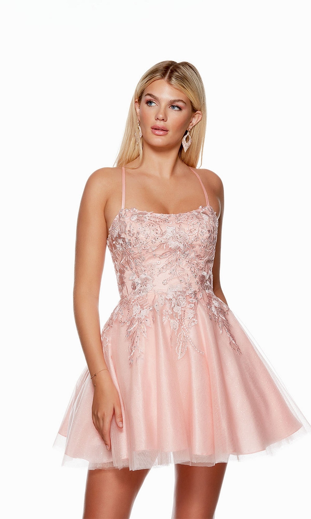 Blush Pink Short Party Dress PromGirl