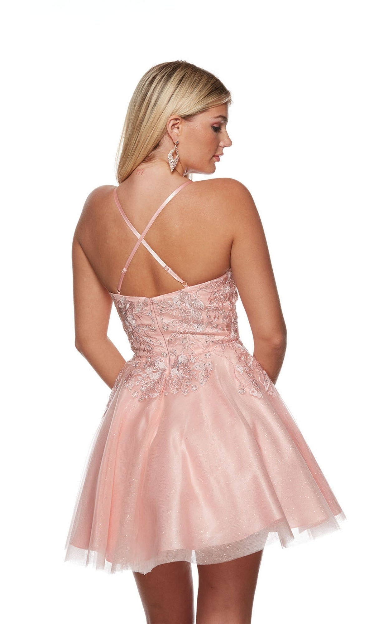Blush Pink Short Party Dress PromGirl