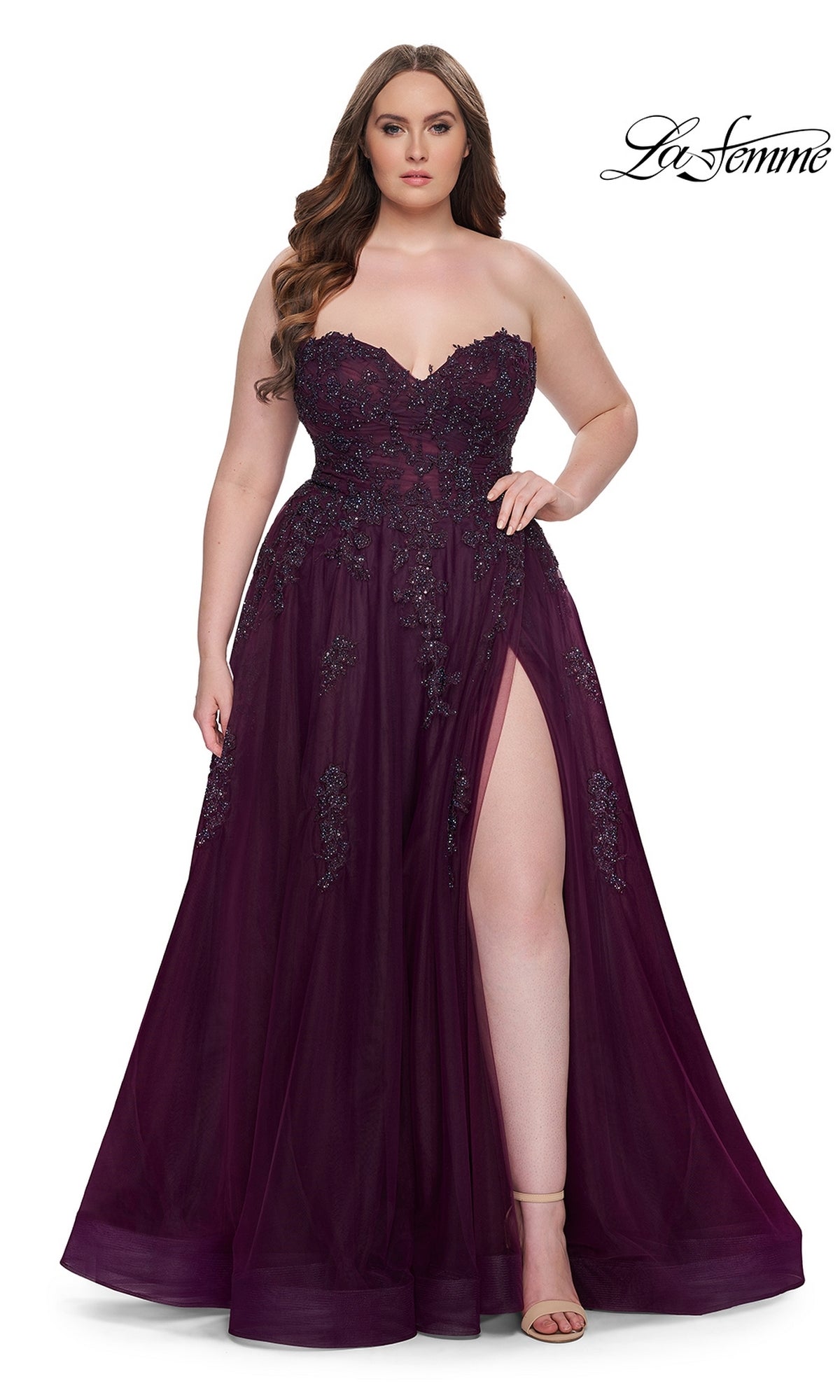 green emerald velvet dress Strapless Sweetheart Long Plus-Size Prom Dress