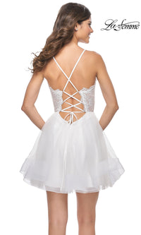 Sheer-Bodice Short La Femme Homecoming Dress 31769