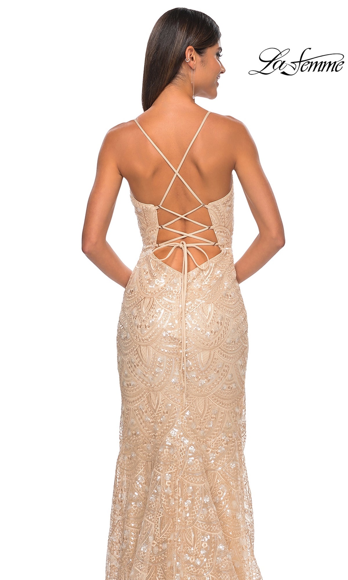 beige lace sequin dress Victoria Beige Sequins Tweed Dress