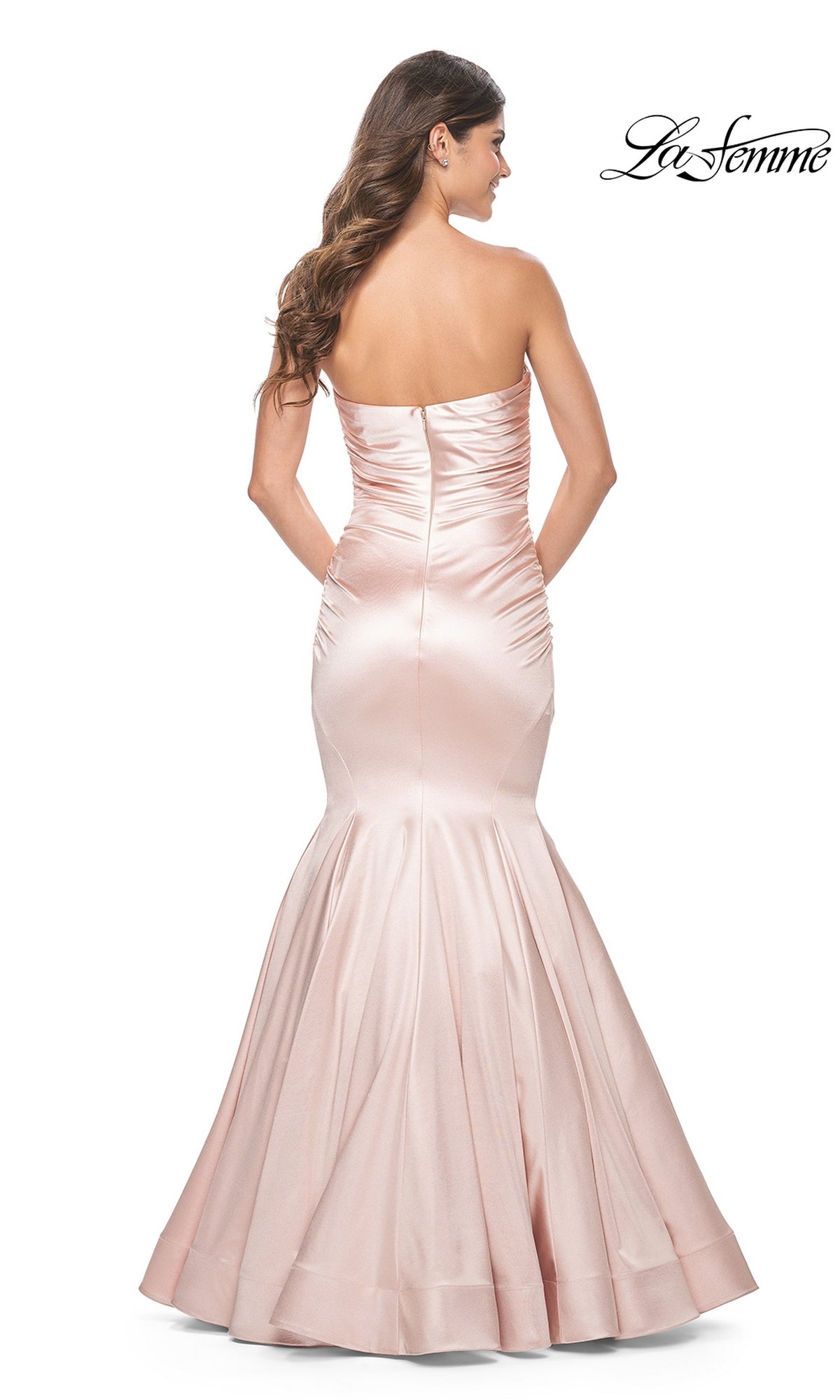 La Femme Strapless Long Mermaid Prom Dress 31980