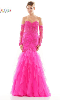 Colors Dress Mermaid Prom Dress 3204 with Gloves