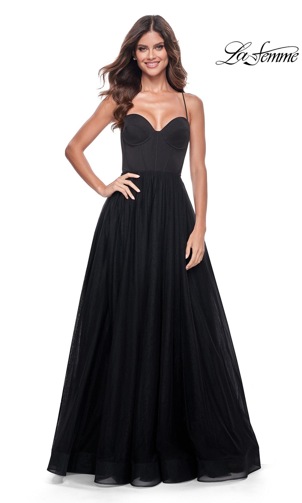 La Femme Dress 32065 - Dark Emerald La Femme Dress 32065 - Dark Emerald