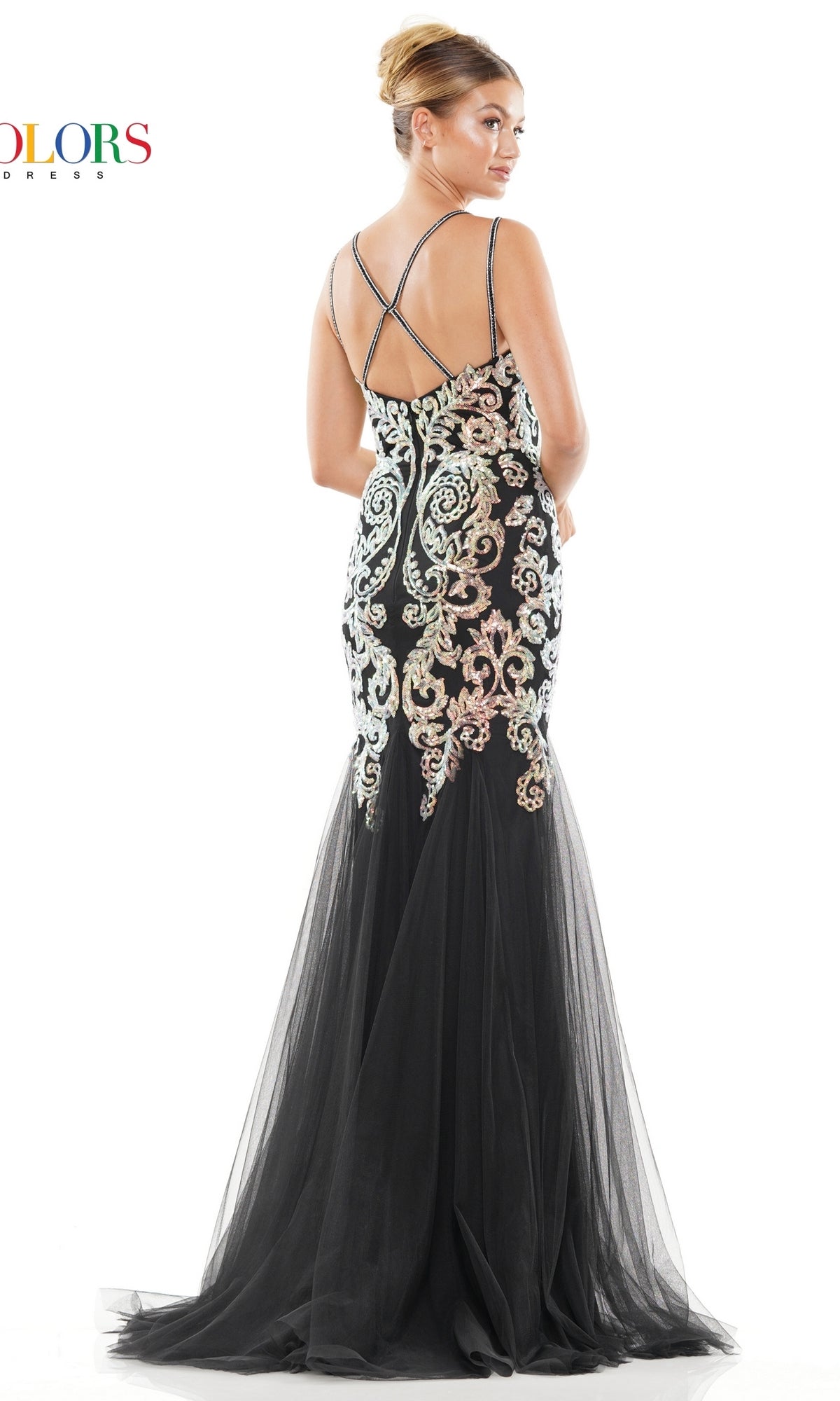 Sequin-Embroidered Long Mermaid Prom Dress 3208