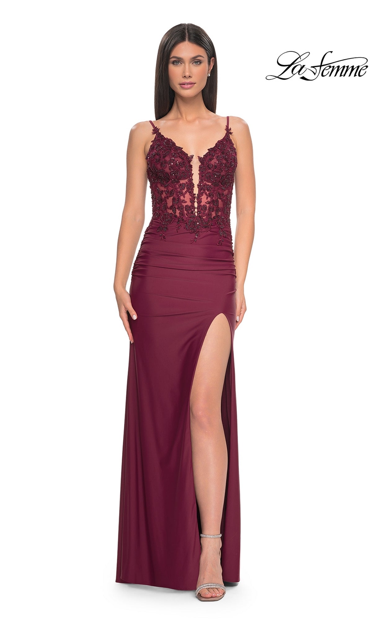 La Femme Dress 32132 - Dark Berry La Femme Dress 32132 - Dark Berry
