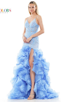 Colors Dress 3214 Ruffled-Mermaid Pageant Gown