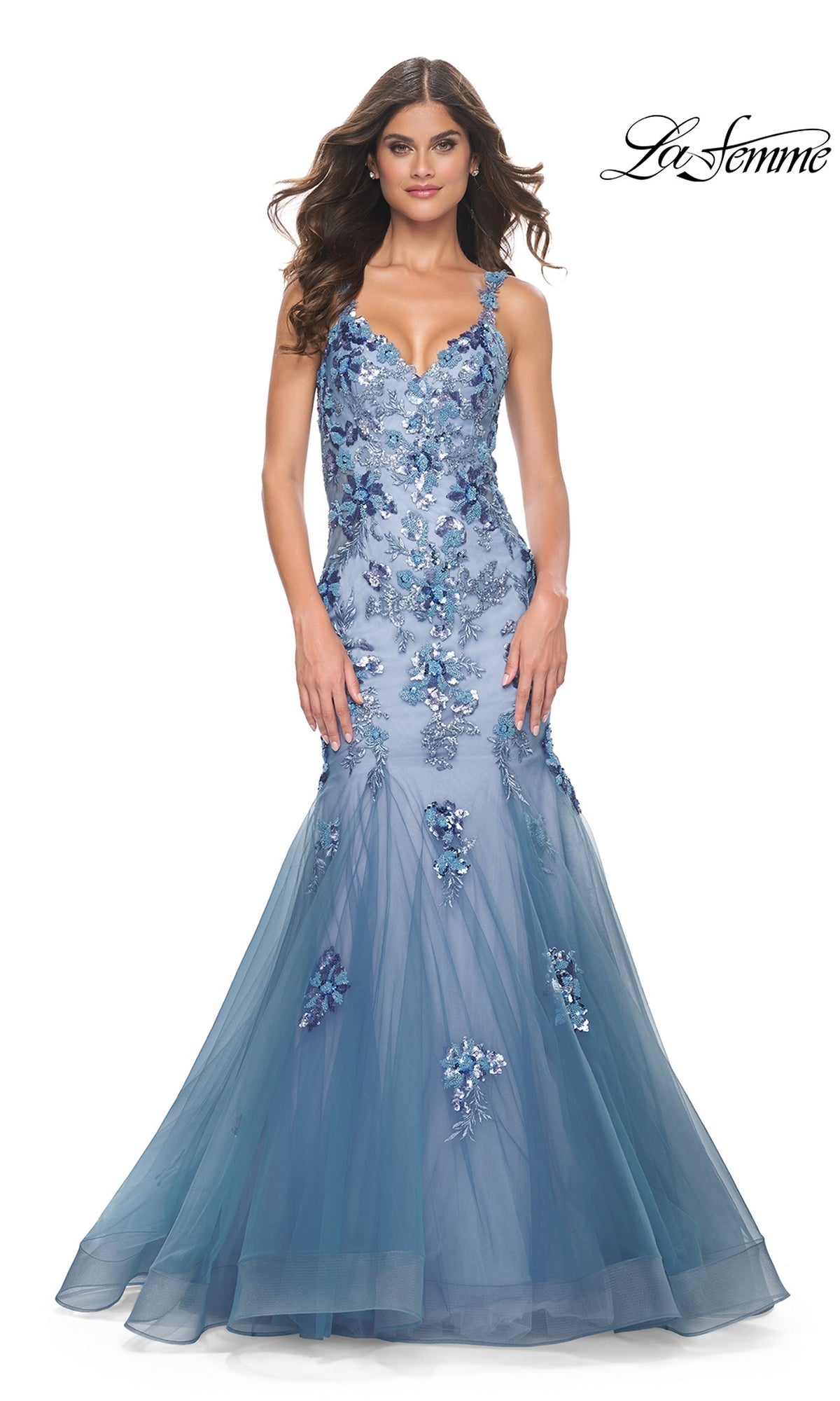 La Femme 32192 Prom Dress - Slate Blue | NewYorkDress La Femme 32192 Prom Dress - Slate Blue | NewYorkDress