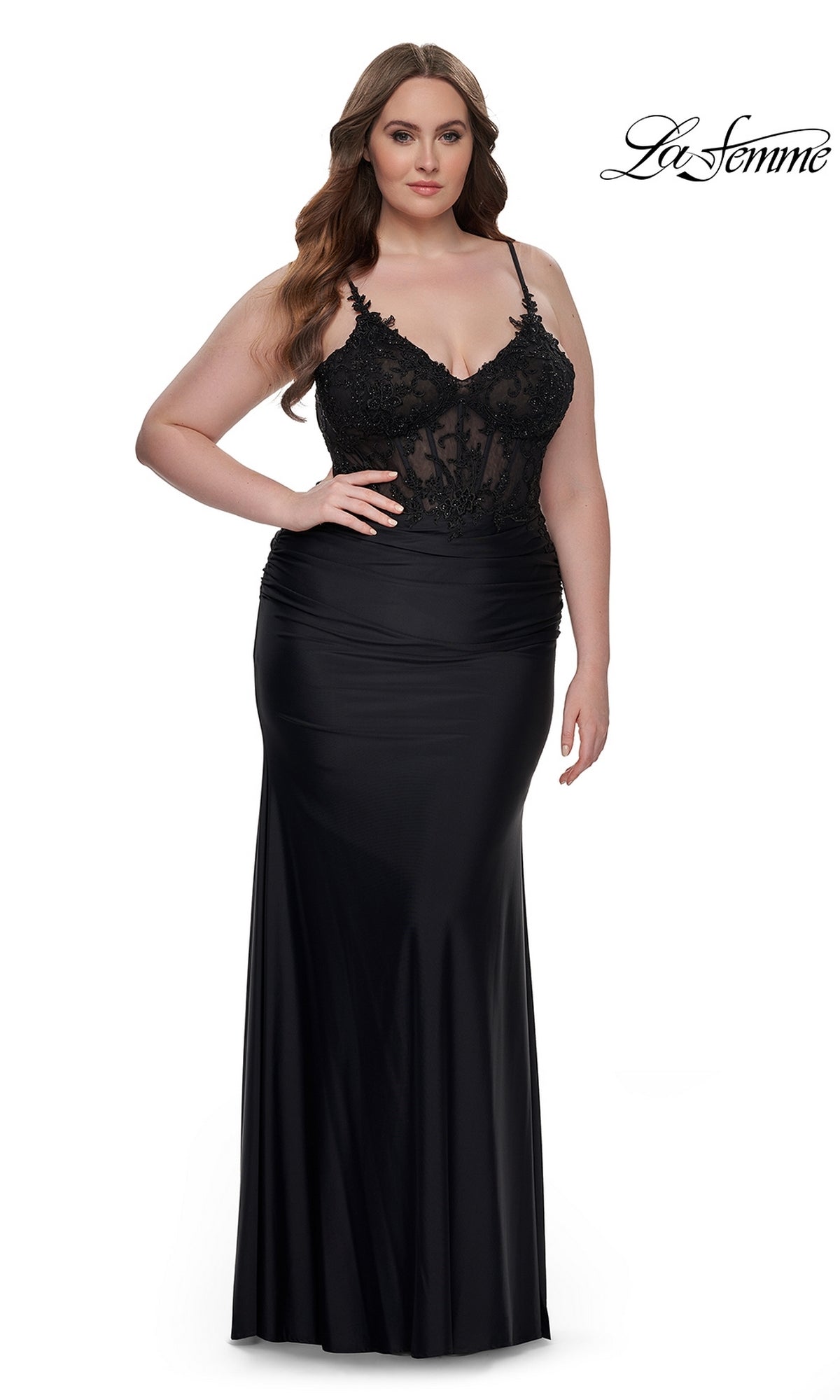 La Femme Prom Style 32226 Black / 24W La Femme Prom Style 32226 Black / 24W