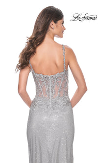 La Femme Lace-Bodice Long Prom Dress 32232