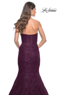 La Femme Strapless Long Mermaid Prom Dress 32249