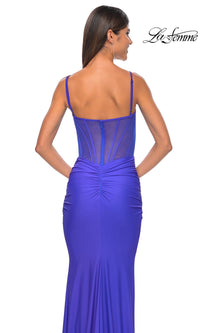 La Femme Sheer-Back Long Corset Prom Dress 32257