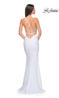 La Femme Embellished-Bodice Long Prom Dress 32260