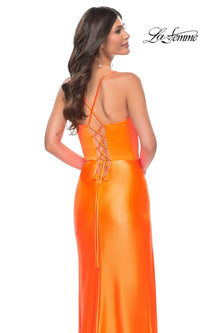 La Femme Bright Neon Long Prom Dress 32262