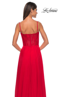 La Femme Long Chiffon Sweetheart Prom Dress 32276